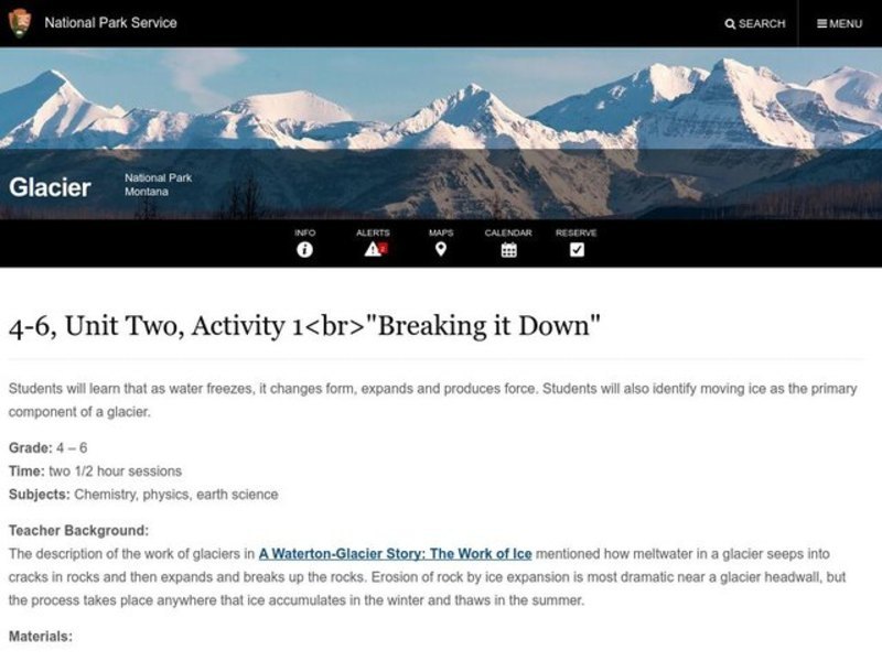 Breaking it Down Lesson Plan