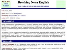 Breaking News English: London Police Shoot to Kill Worksheet