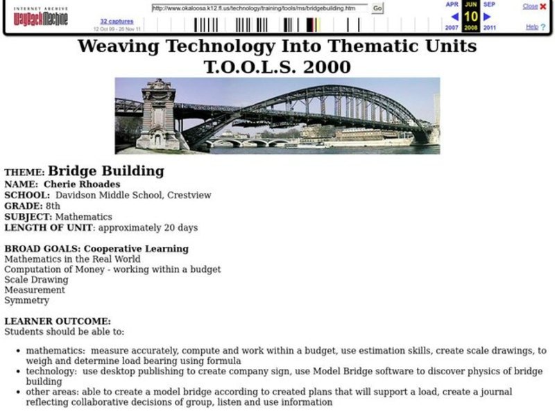 Bridge Building Lesson Plan