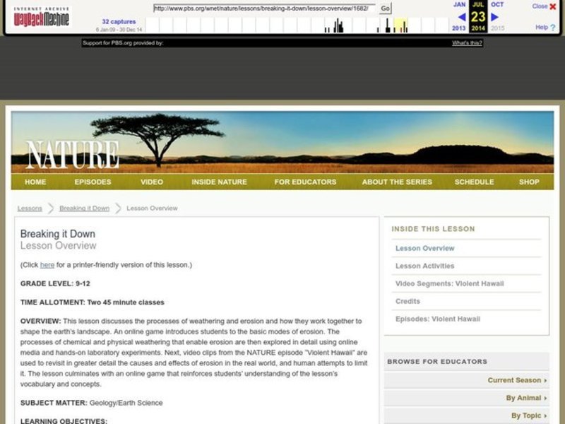 Breaking it Down Lesson Plan