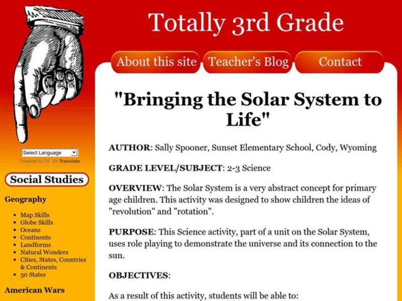 Bringing the Solar System to Life Lesson Plan