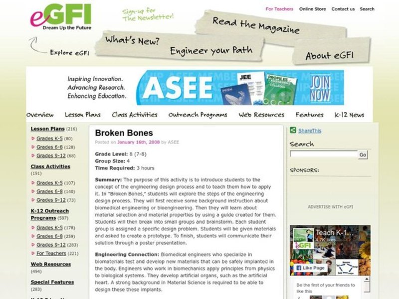 Broken Bones Lesson Plan