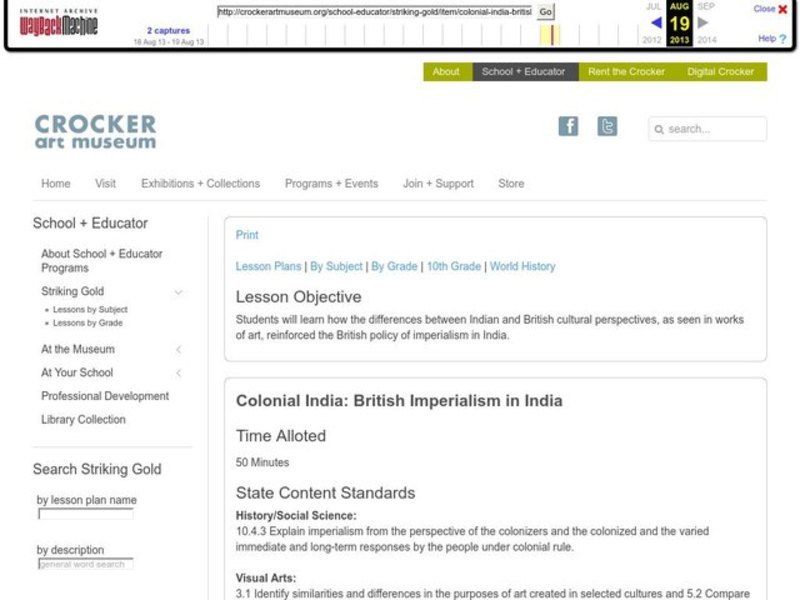 British Imperialism in India Lesson Plan