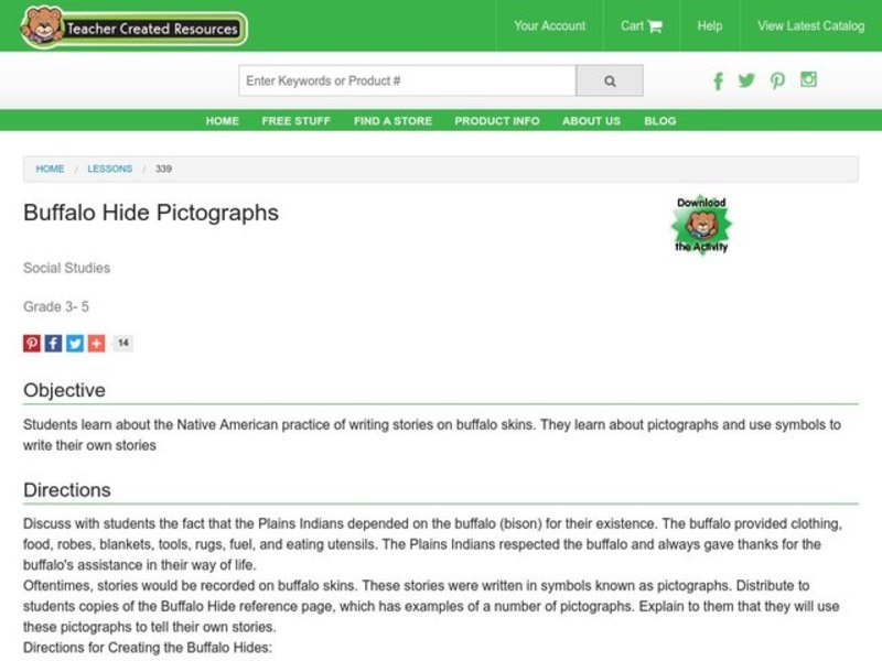 Buffalo Hide Lesson Plan
