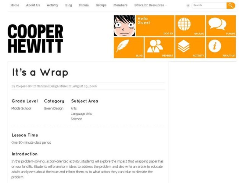 It's a Wrap Lesson Plan