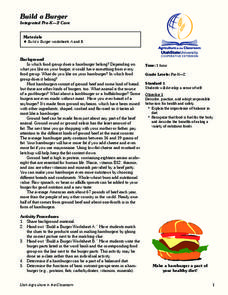 Build a Burger Lesson Plan