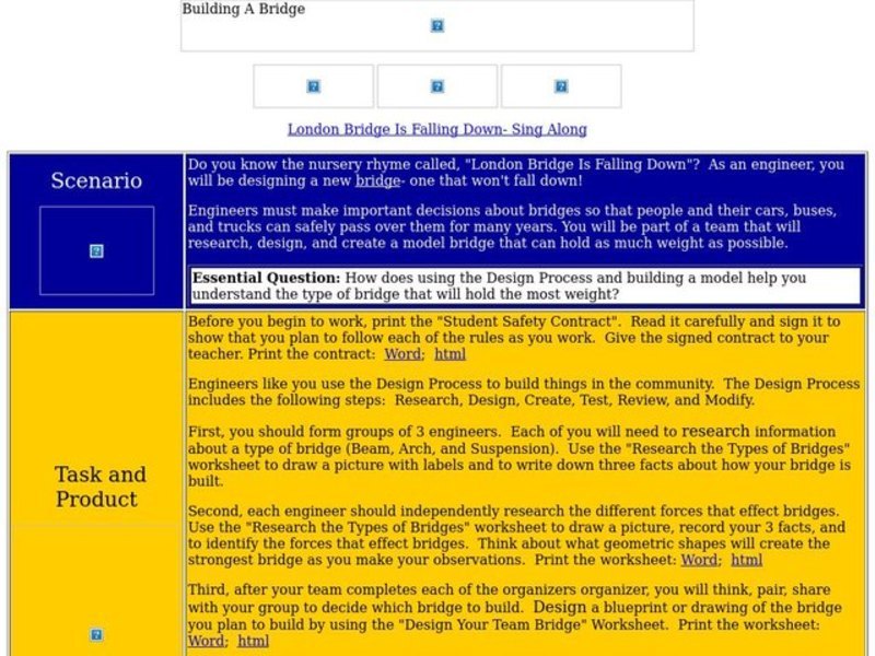 Building a Bridge Lesson Plan