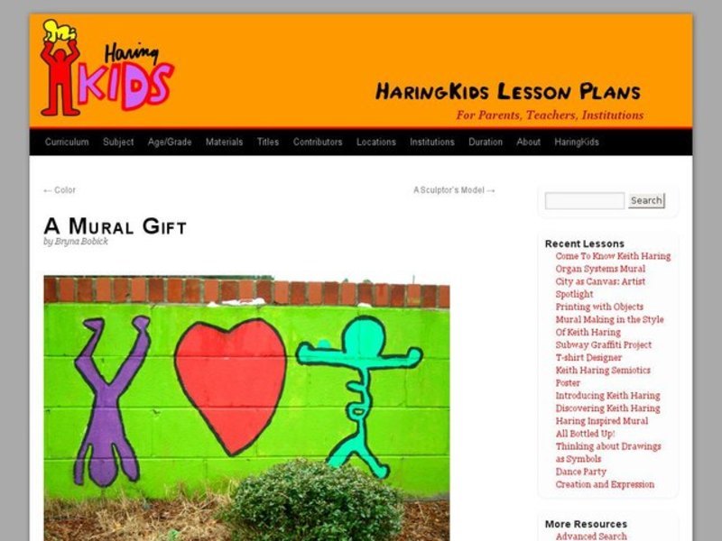 A Mural Gift Lesson Plan