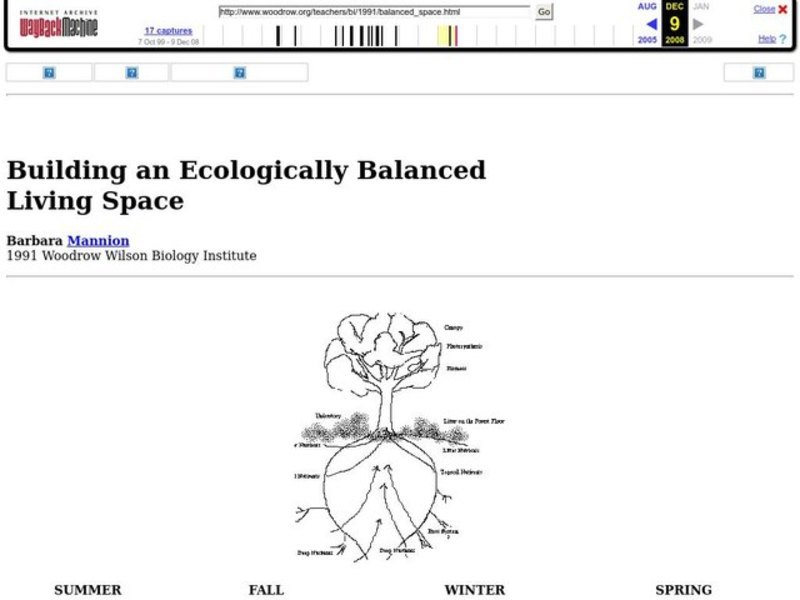 Building an Ecologically Balanced Living Space Lesson Plan
