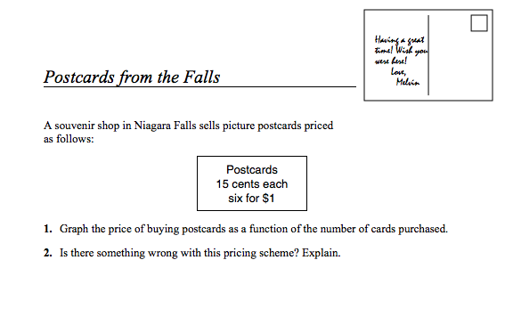 Postcards from the Falls Assessment
