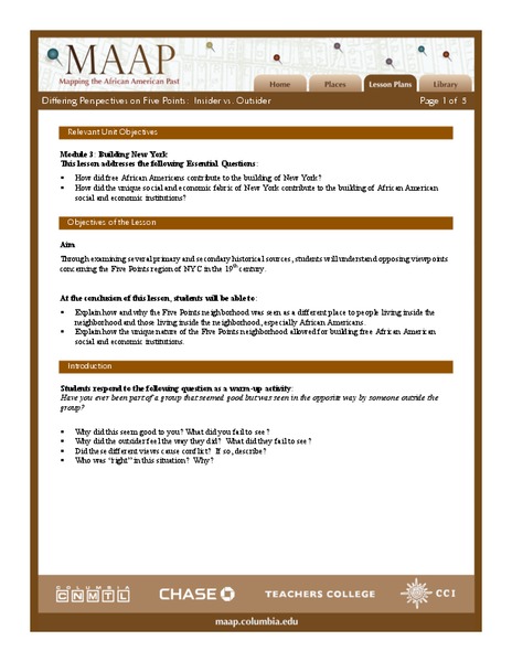 Building New York Lesson Plan