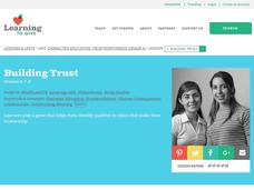 Building Trust Lesson Plan
