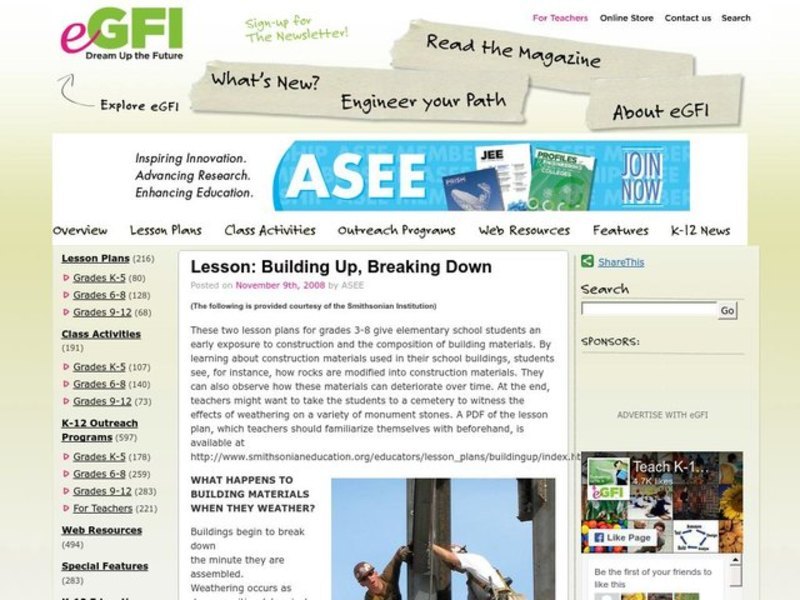 Building Up, Breaking Down Lesson Plan