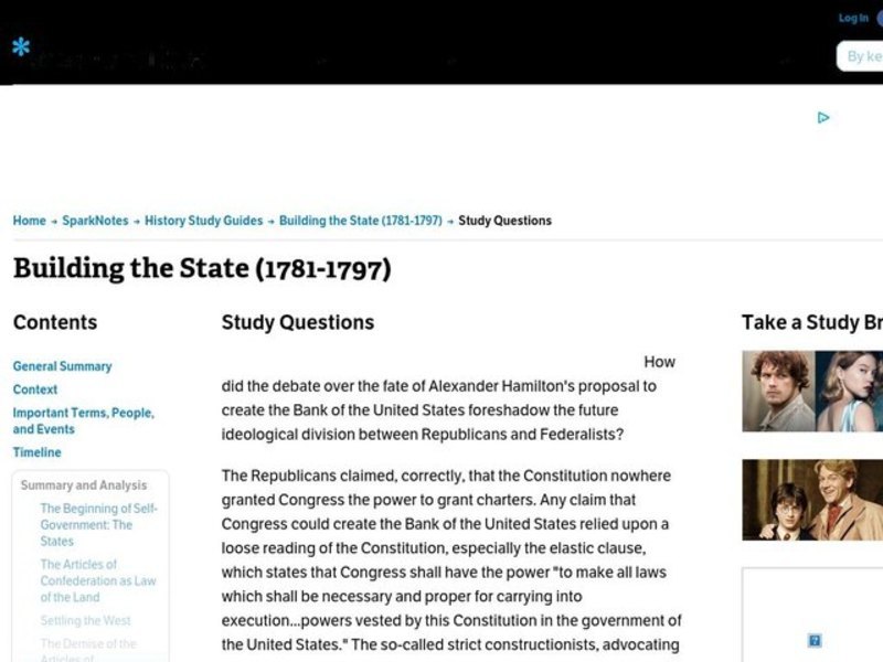 Building the State (1781-1797) Interactive