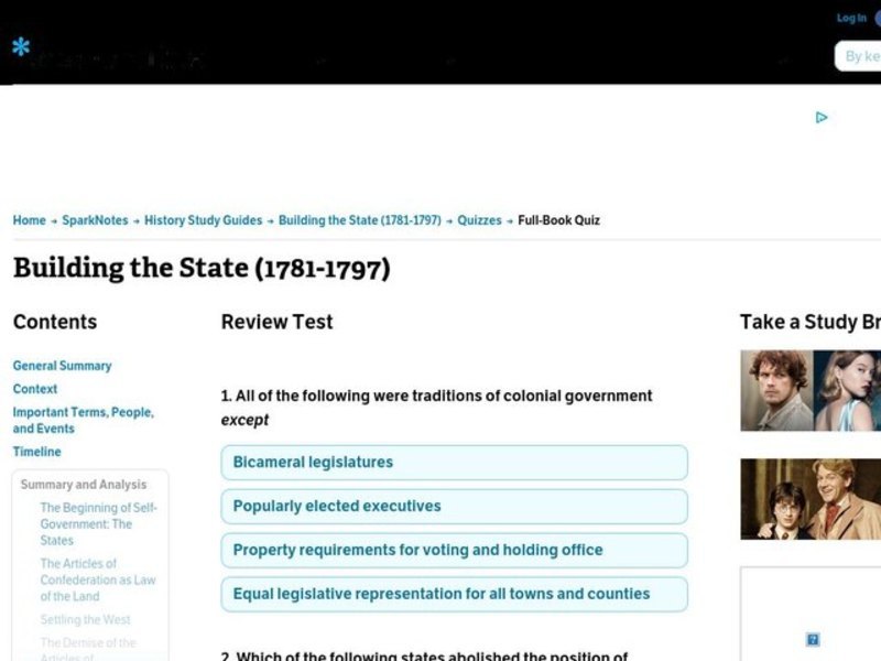Building the State (1781-1797) Interactive