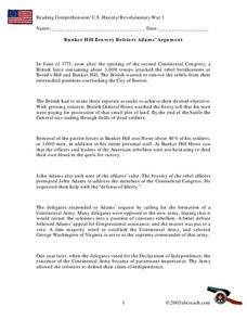 Bunker Hill Worksheet