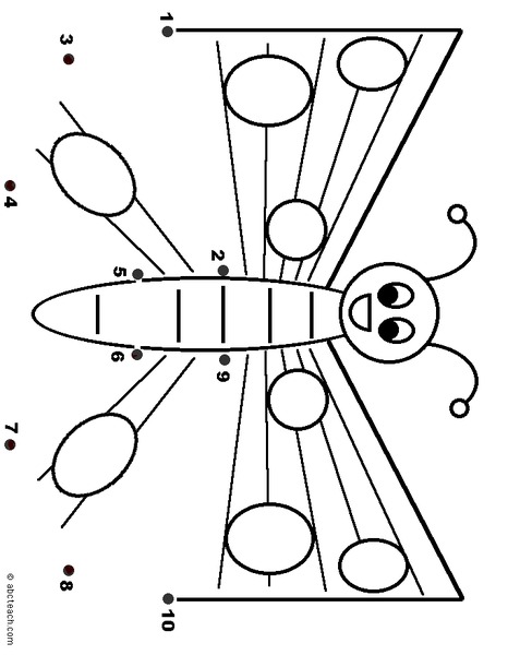 Butterfly Dot To Dot Worksheet
