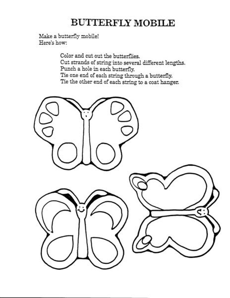 Butterfly Mobile Worksheet
