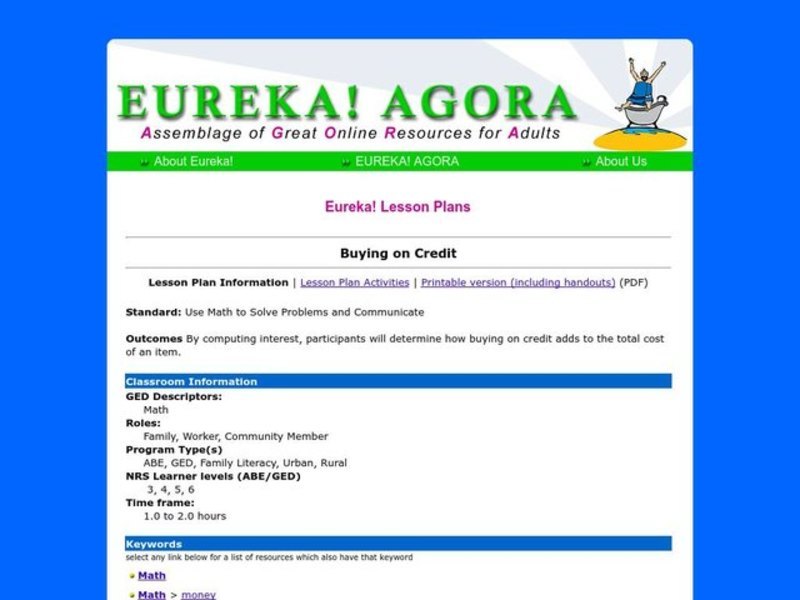 Buying on Credit Lesson Plan