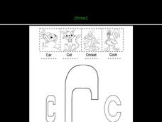 C Coloring Sheet Worksheet