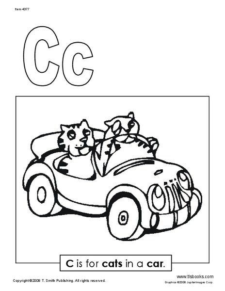 C Coloring Sheet Worksheet