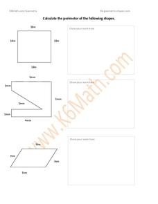 Calculating Perimeter Worksheet