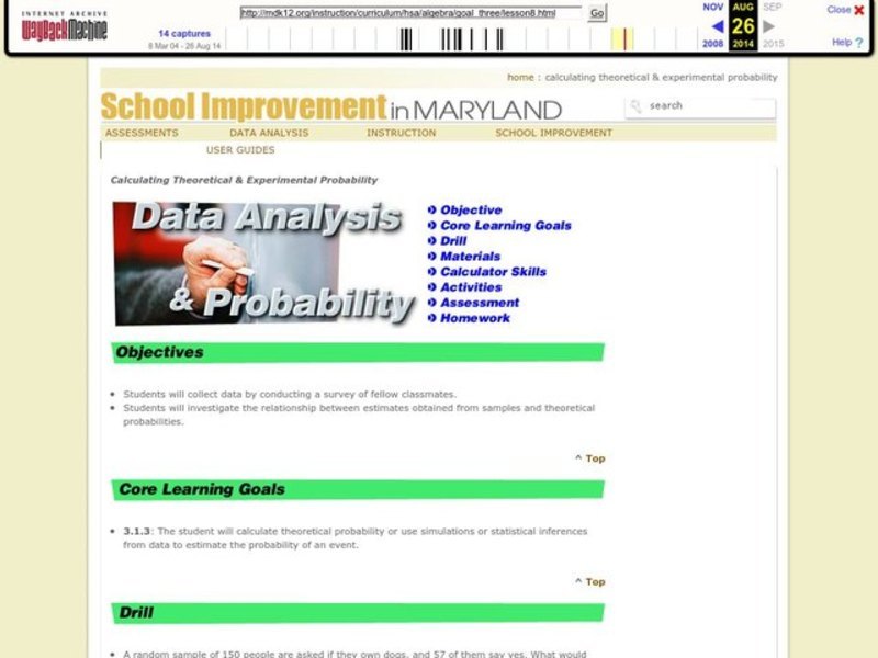 Calculating Theoretical & Experimental Probability Lesson Plan
