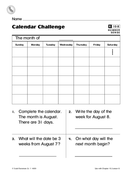 Calendar Challenge Organizer