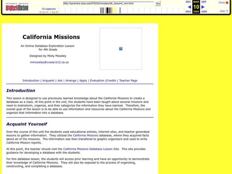 California Missions Lesson Plan