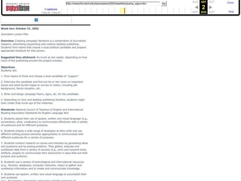 Campaign Signs and Pranksters Lesson Plan