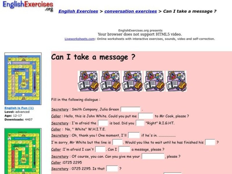 Can I Take a Message? Interactive