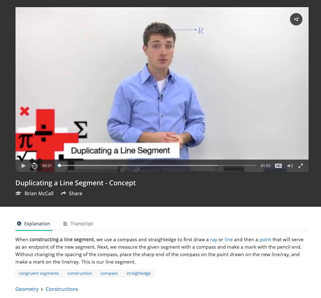 Duplicating a Line Segment Instructional Video