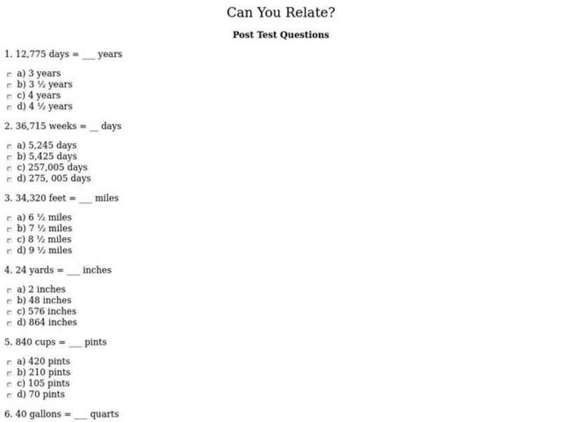 Can You Relate? Interactive