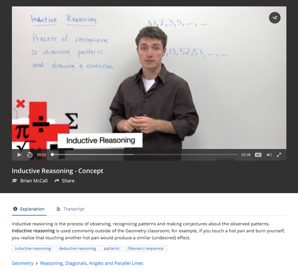 Inductive Reasoning Instructional Video