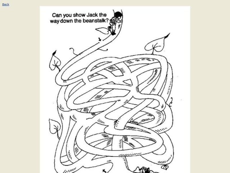 Can You Show Jack the Way Down the Beanstalk Worksheet