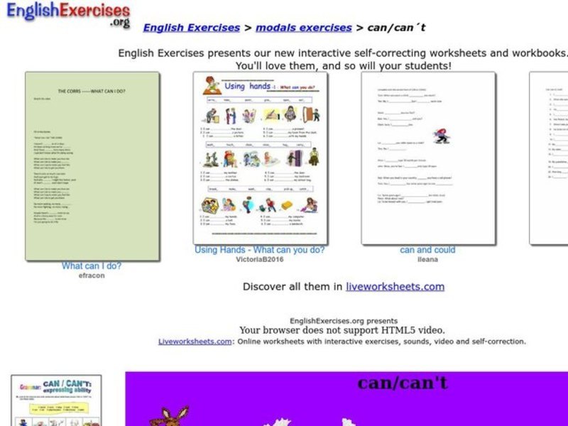 Can/Can't Interactive