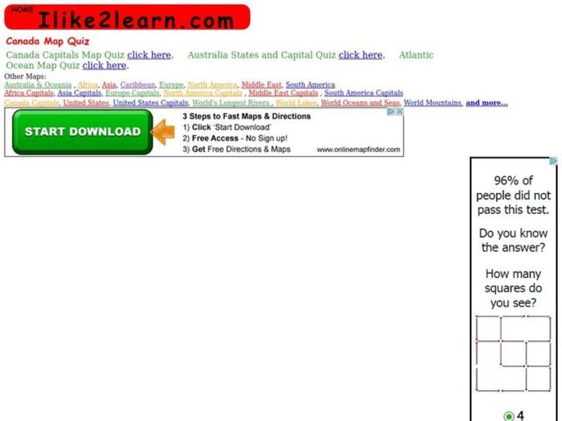 Canada Map Quiz Interactive