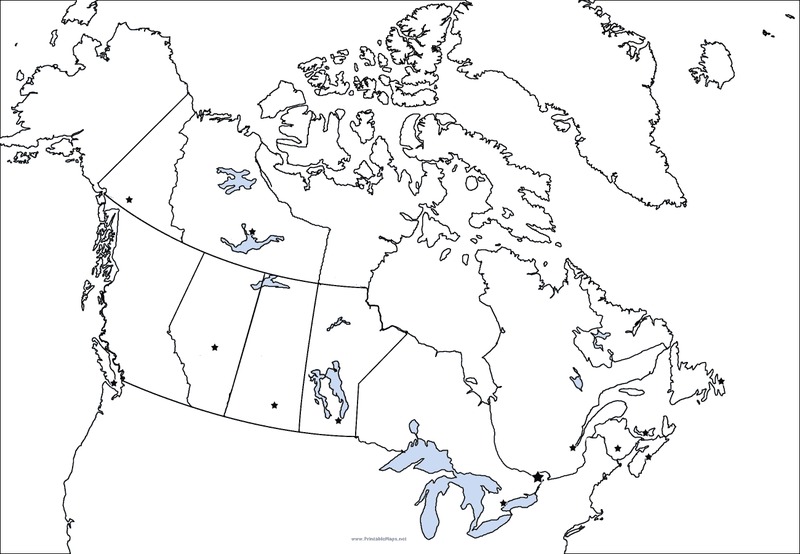 Canada Outline Map Organizer