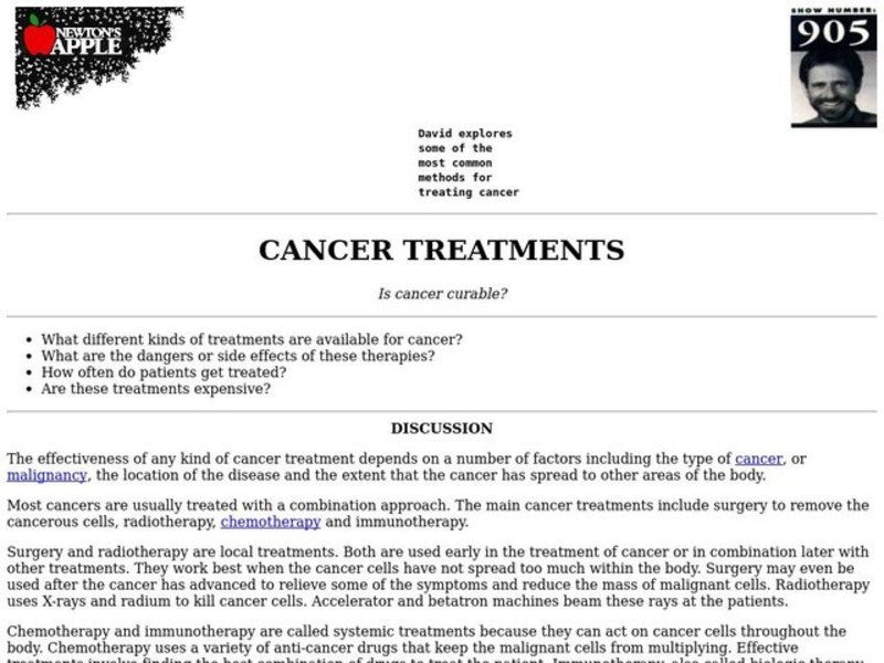 Cancer Treatments Lesson Plan