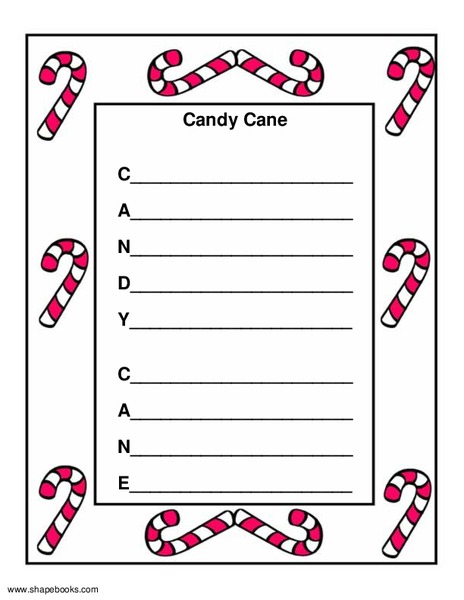 Candy Cane Worksheet