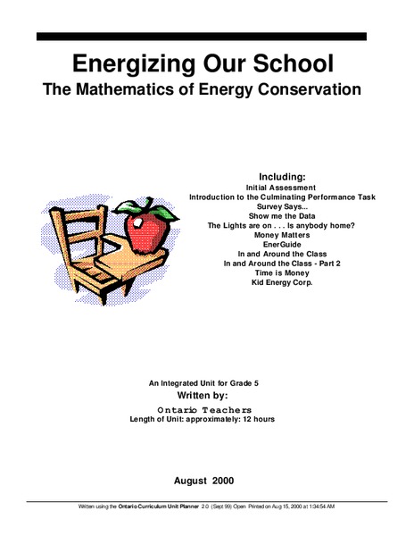Energizing Our School Unit Plan