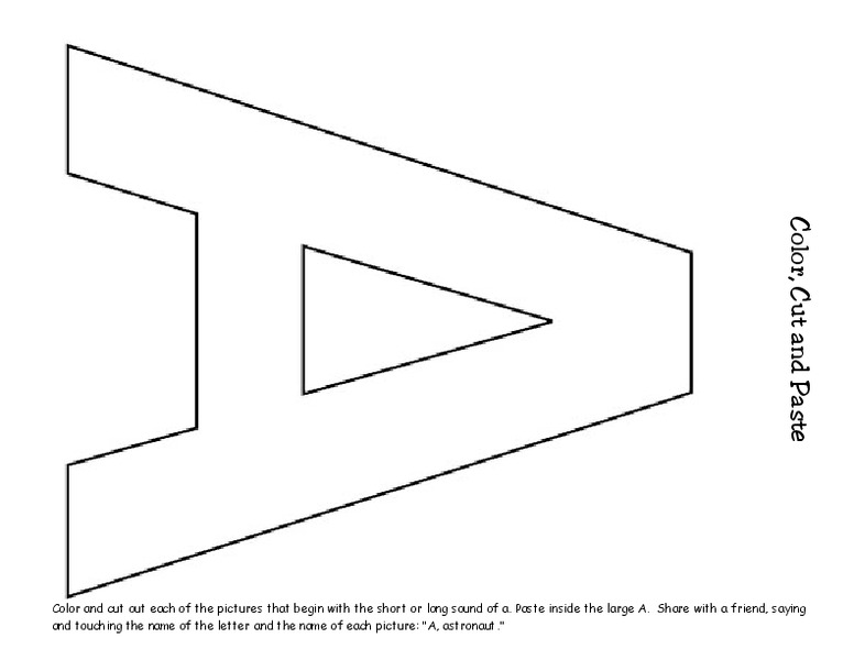 Capital letter A Worksheet