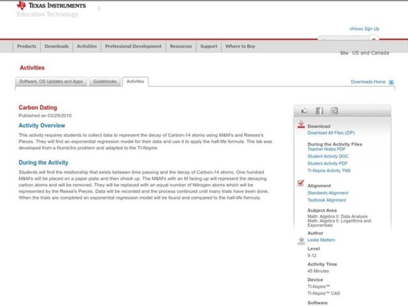 Carbon Dating Lesson Plan