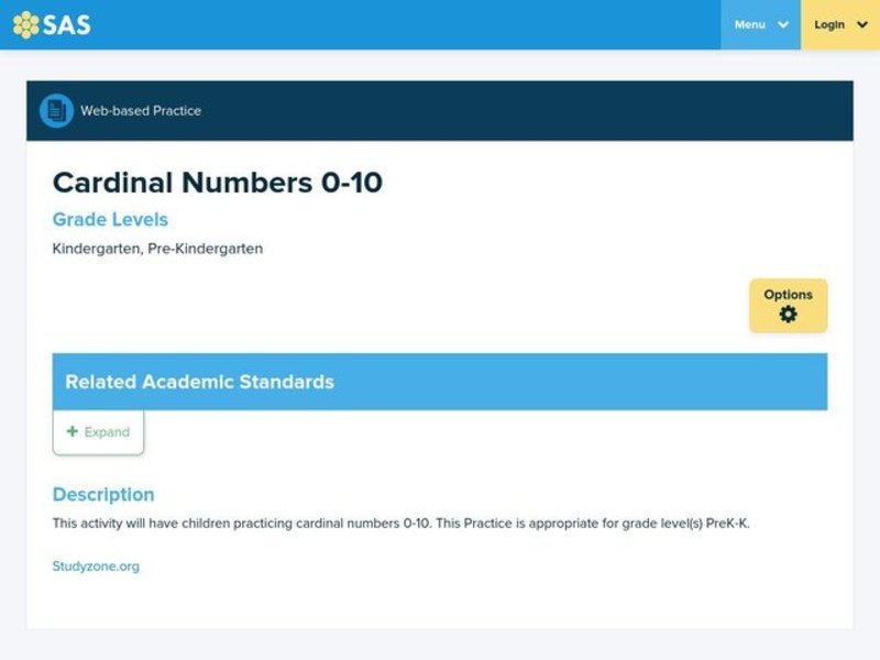 Cardinal Numbers 0-10 Lesson Plan