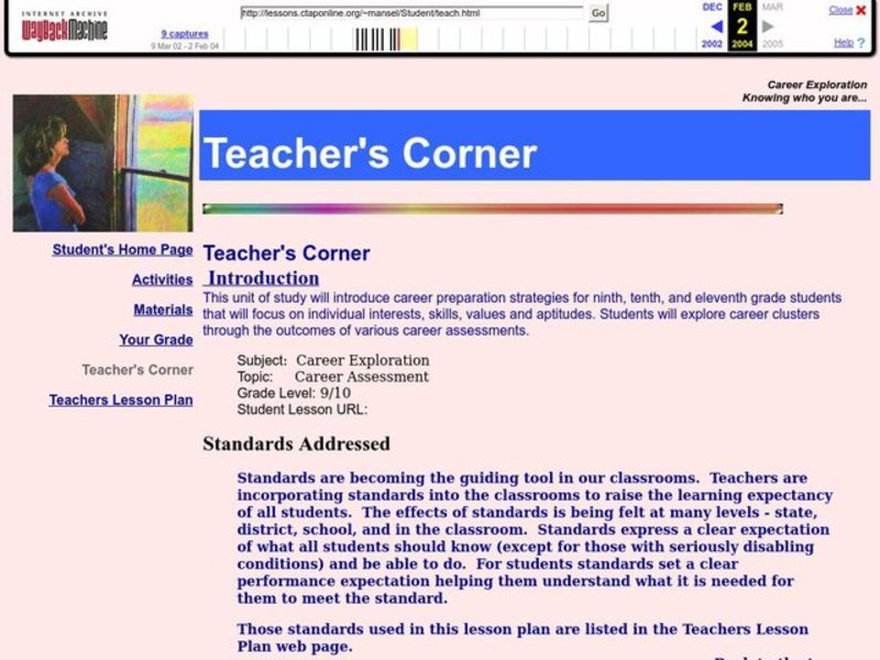 Career Exploration Lesson Plan