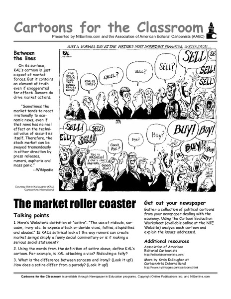 Cartoons for the Classroom: The Market Roller Coaster Worksheet