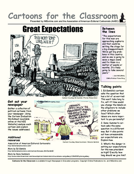 Cartoons for the Classroom: Great Expectations Worksheet