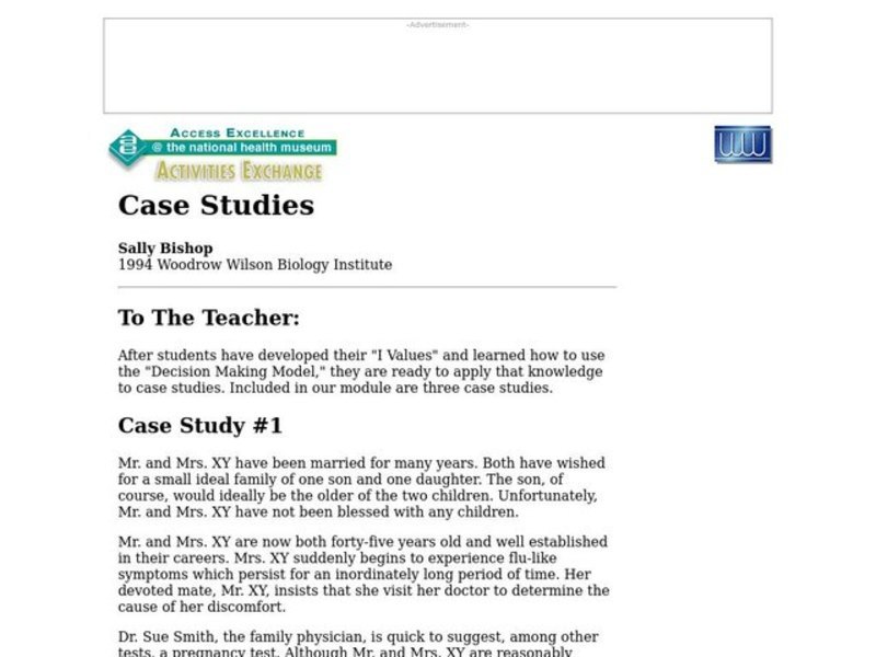 Case Studies Lesson Plan