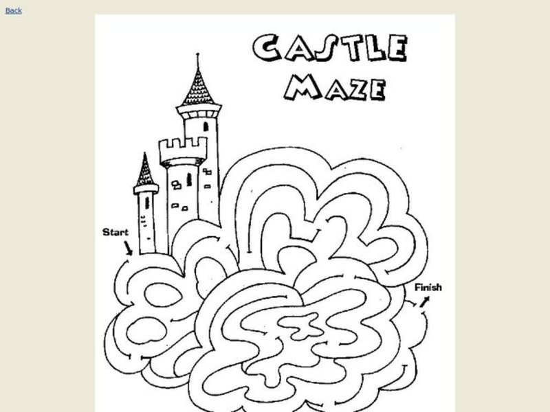 Castle Maze Worksheet