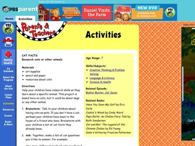 Cat Facts Lesson Plan